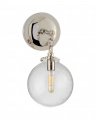 Katie Globe Sconce Polished Nickel/Seeded Glass Small