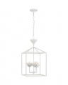 Alberto  Open Cage Lantern Plaster White