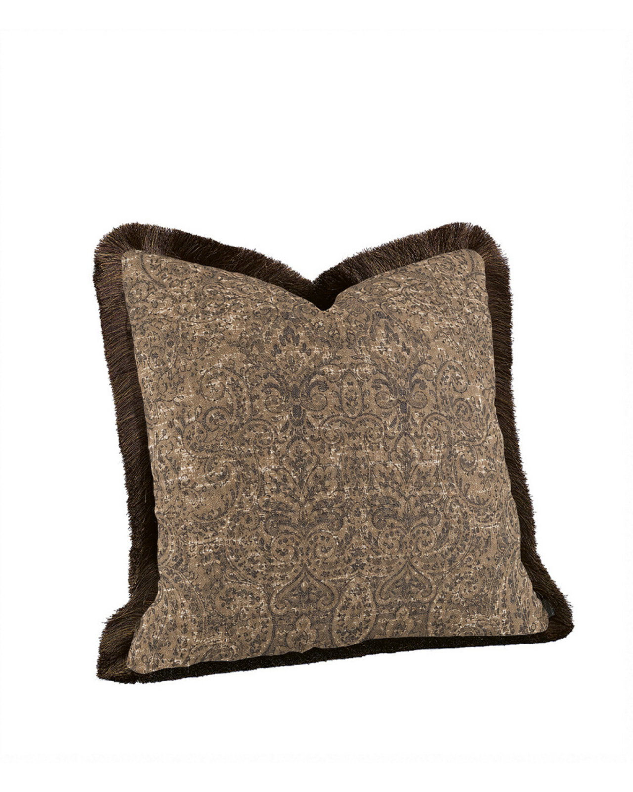 Hensley kuddfodral fransar cognac