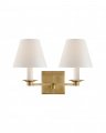 Evans Double Arm Sconce Natural Brass