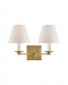 Evans Double Arm Sconce Natural Brass