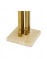 Destino Stehleuchte antikes Messing / Travertin
