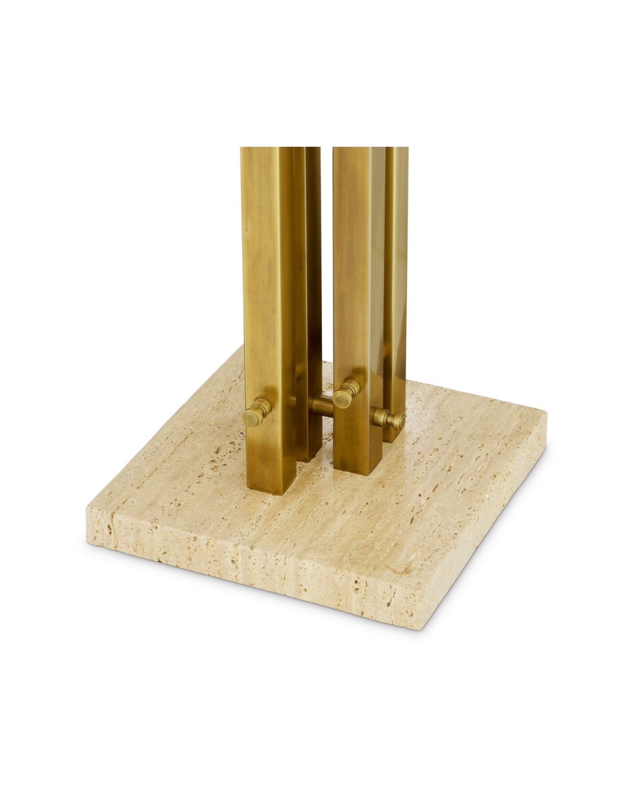 Destino Stehleuchte antikes Messing / Travertin