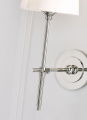 Bryant Sconce Polished Nickel/White Glass