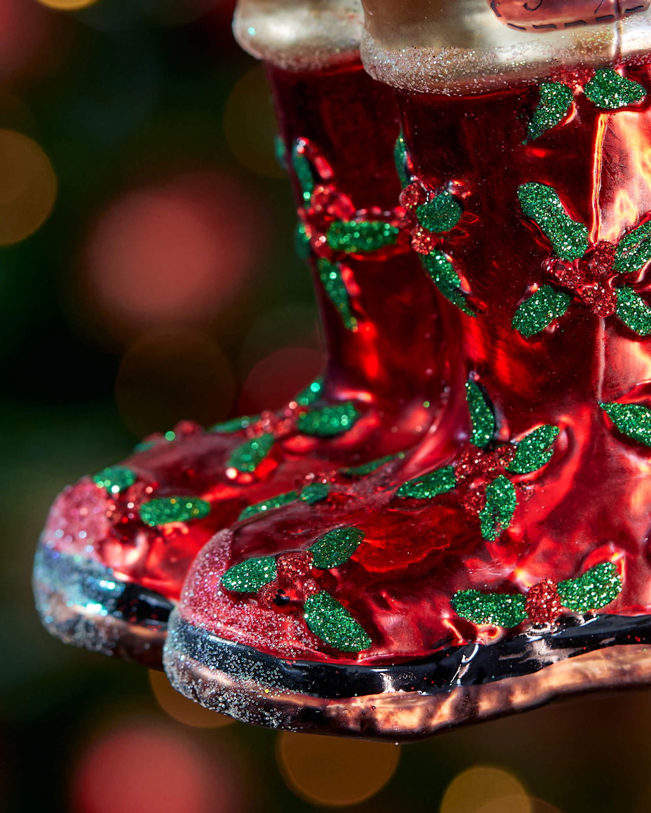 Nowell stövel julgransdekoration röd