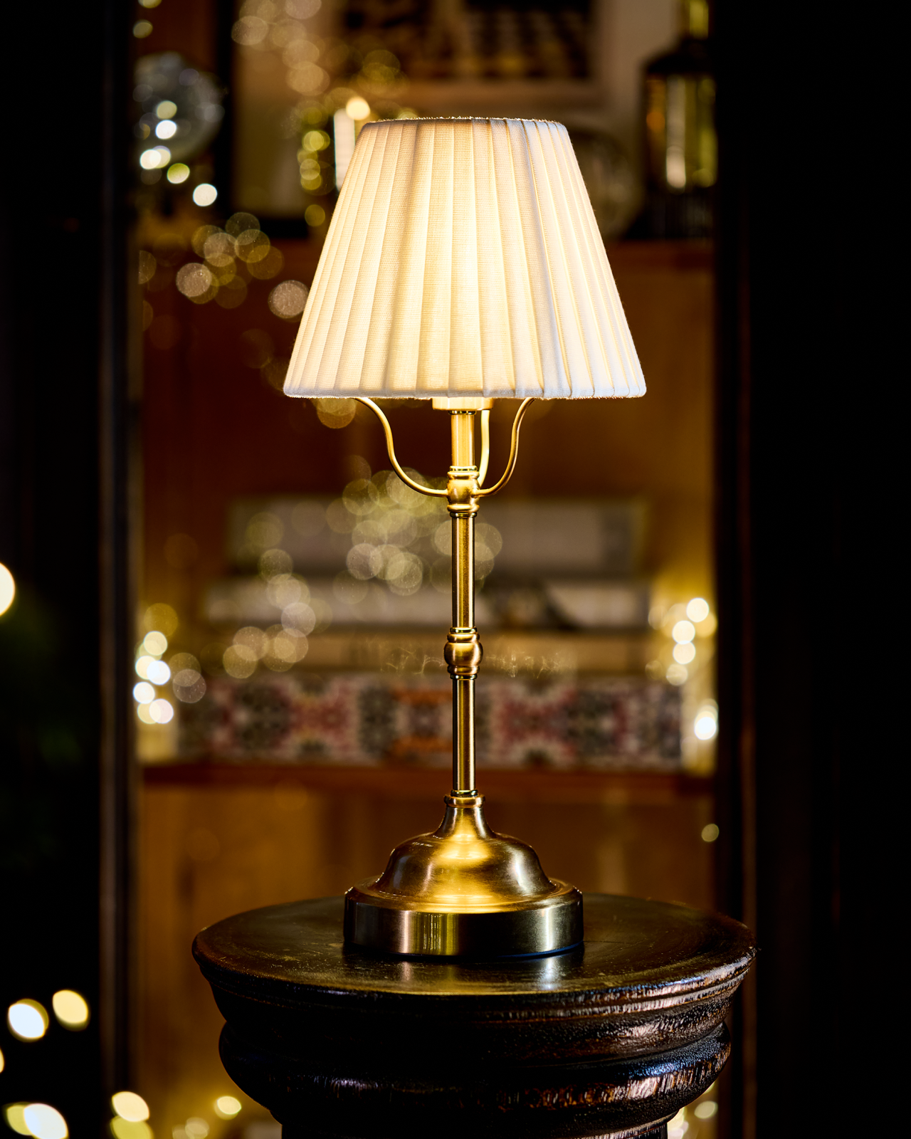 Diana tragbare Tischlampe in Vintage-Messing