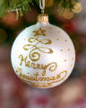Lux Merry Christmas Bauble 2025 8cm