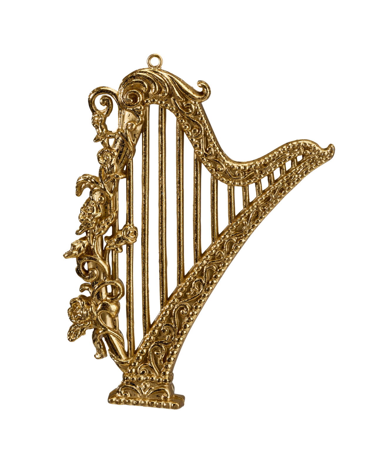 Allegra harpa julgransdekoration guld