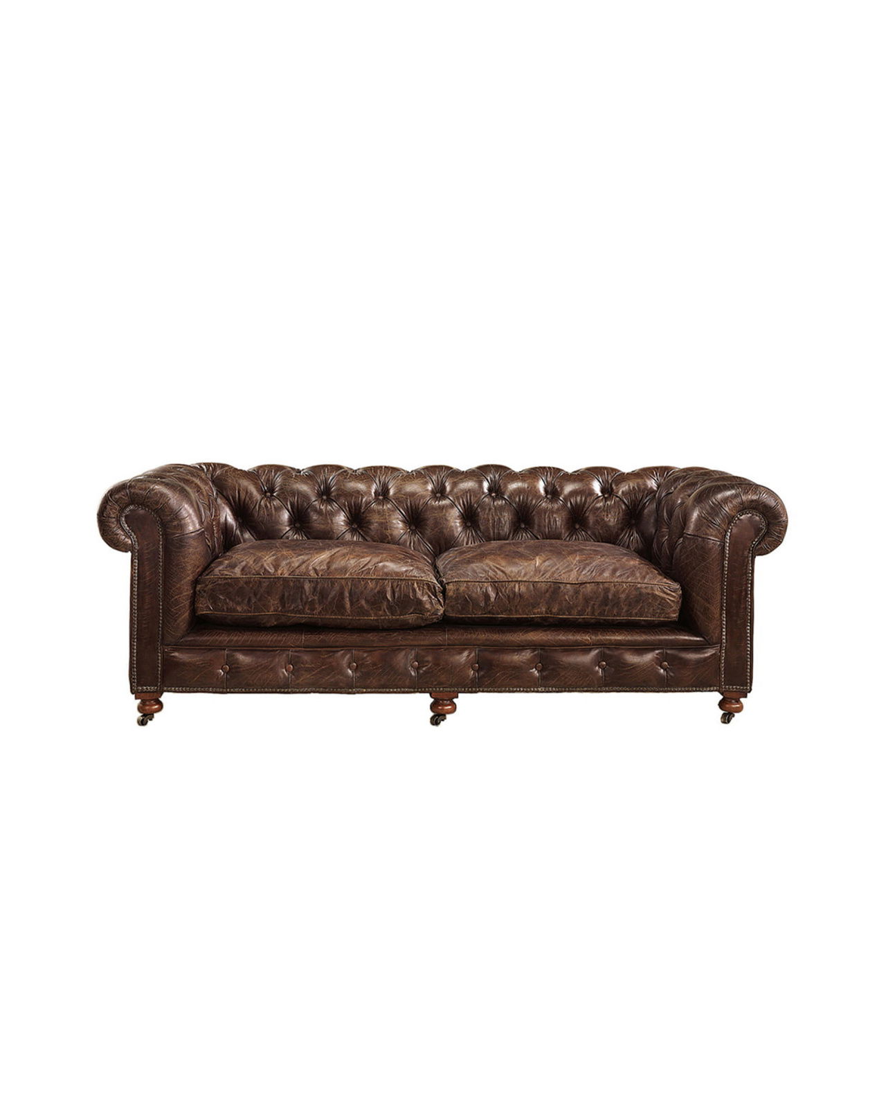 Kensington Couch Vintage Cigar Leather