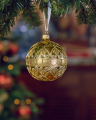 Lux Lorenza gouden kerstbal
