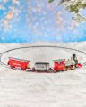 Simon kerstman-trein rood/zilver