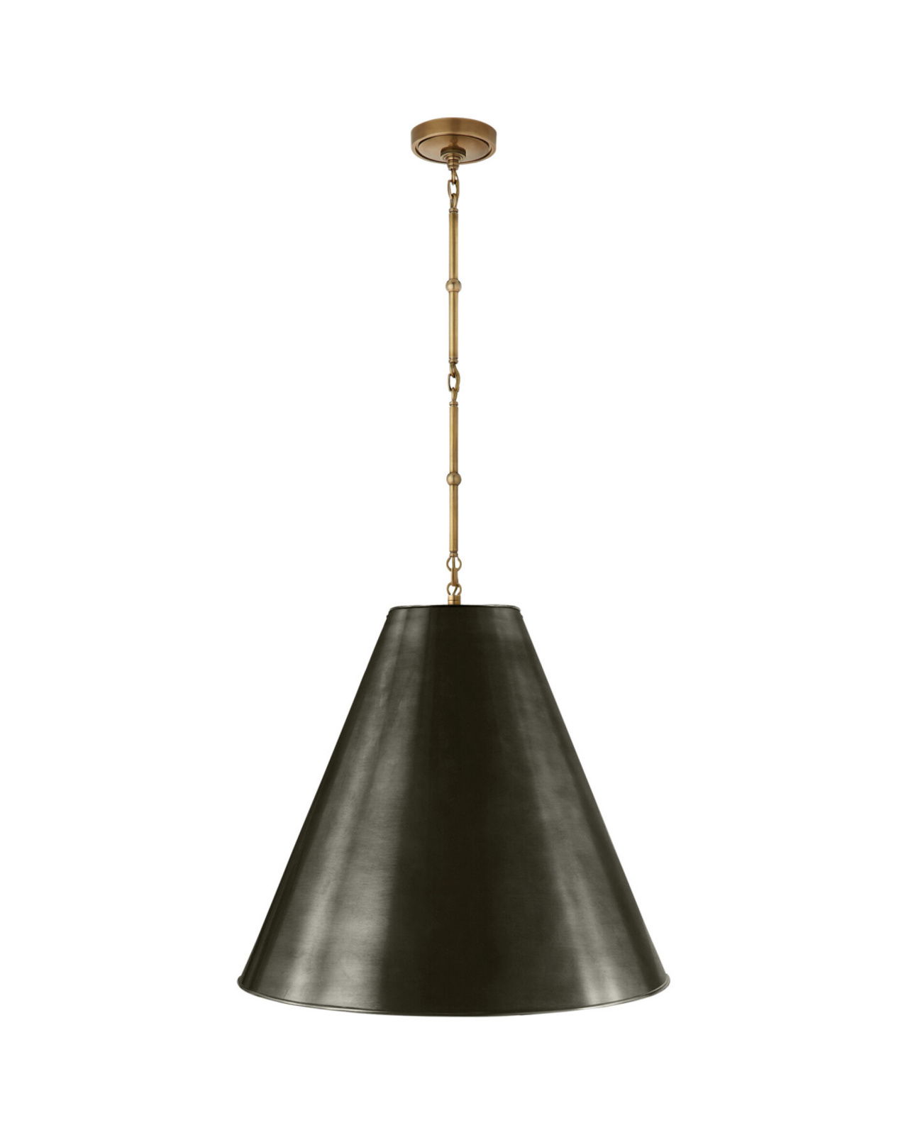 Goodman Large Hanging Lamp Antique Brass/Bronze Shade L