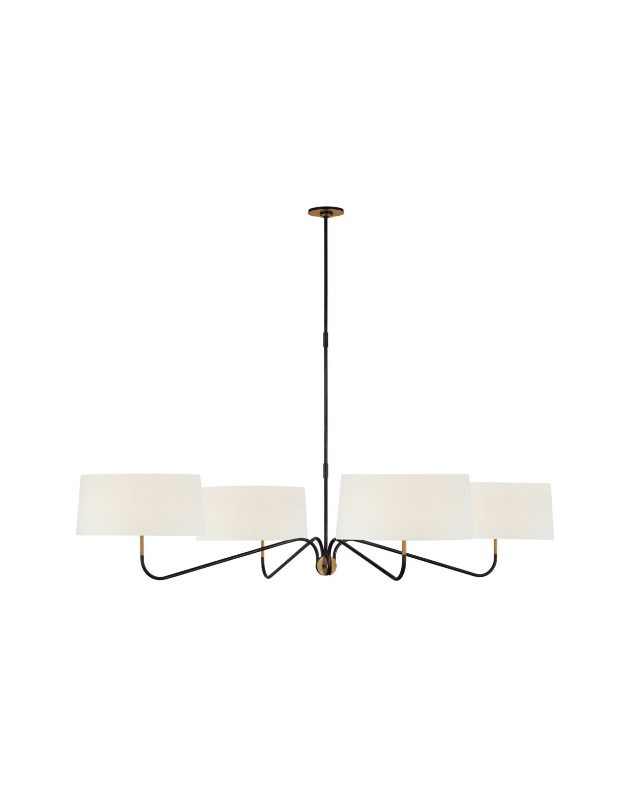 Canto Grande Four Arm Chandelier Bronze/Brasss