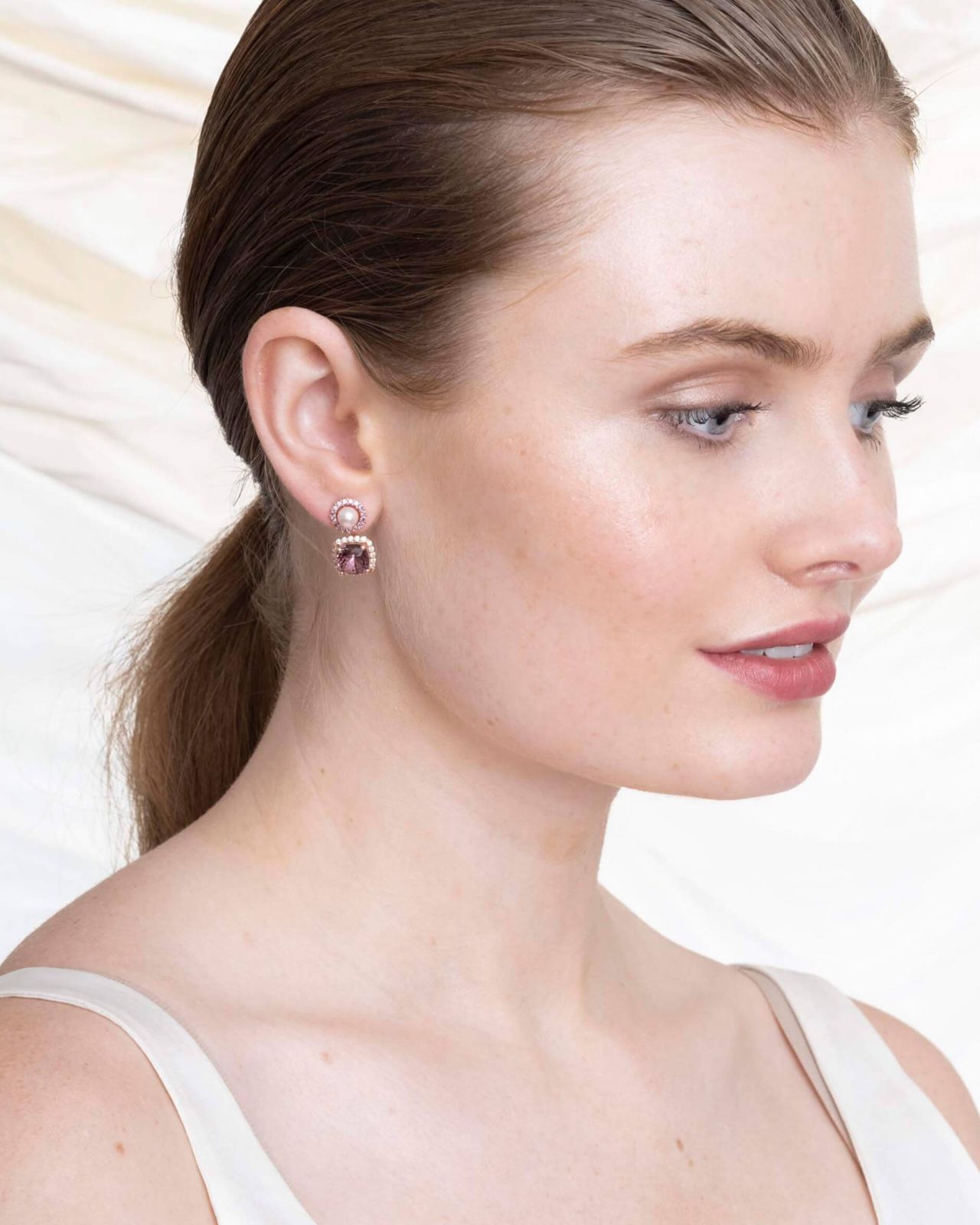 Colette Earrings Amethyst Pink