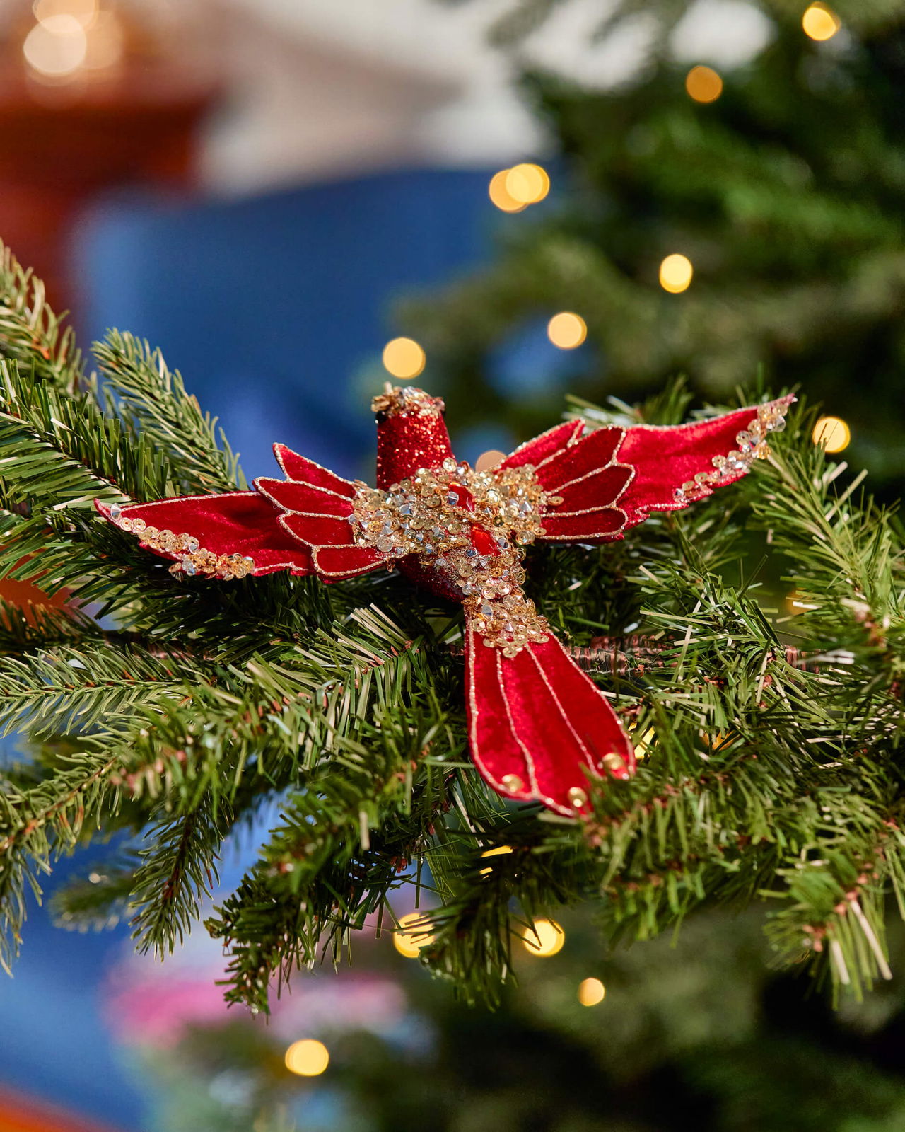 Lancaster Hummingbird Ornament Red