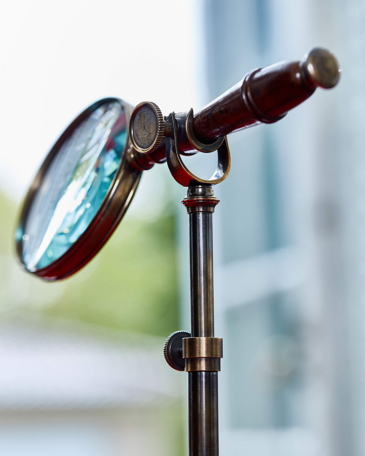 Magnifying Glass With Stand, Bronzed
