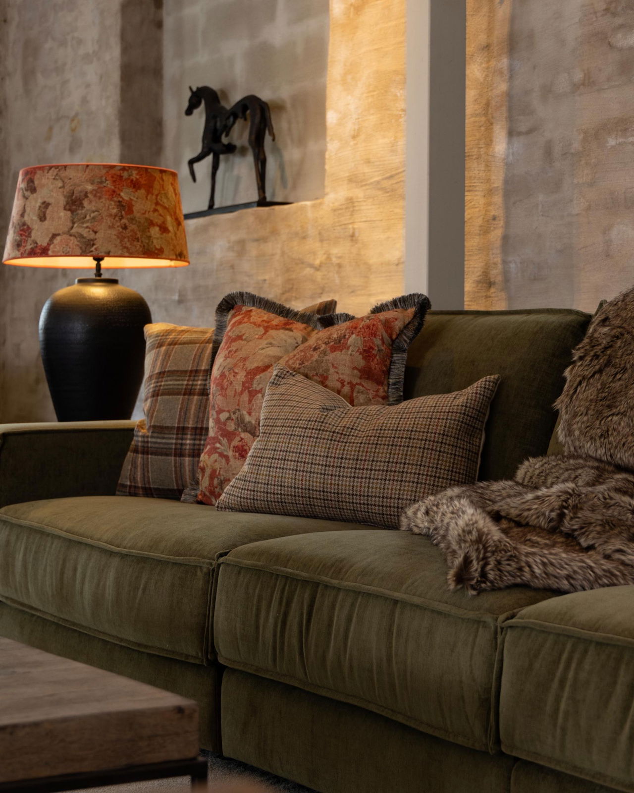 Harris Tweed Cushion Cover Simply Camel