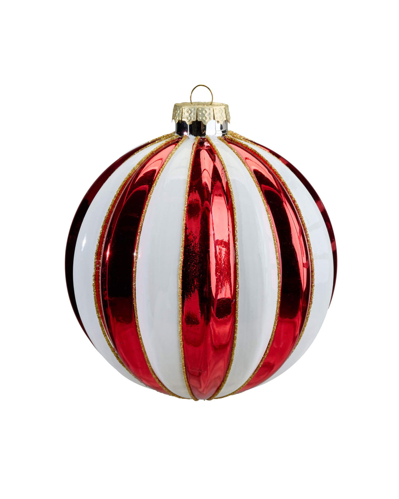 Delilah-joulupallo, punainen/valkoinen