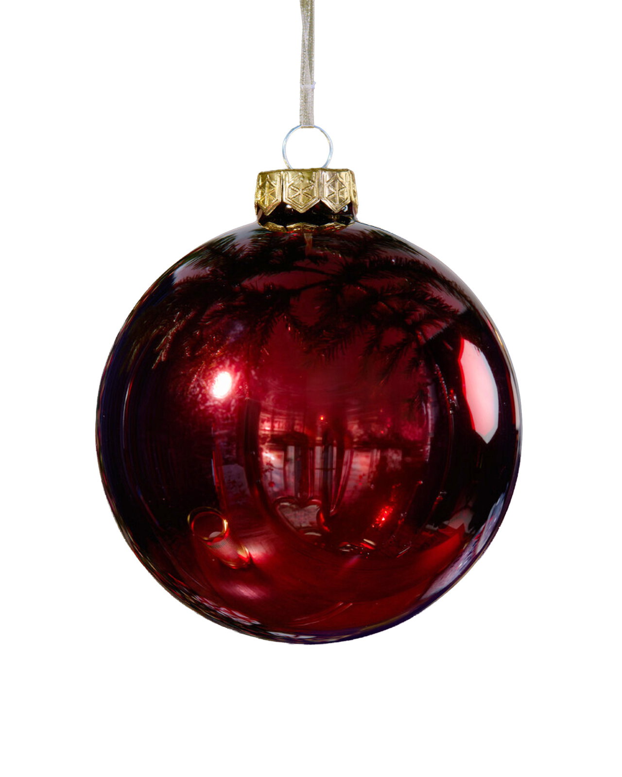 Cassie julekugle burgunder 10 cm