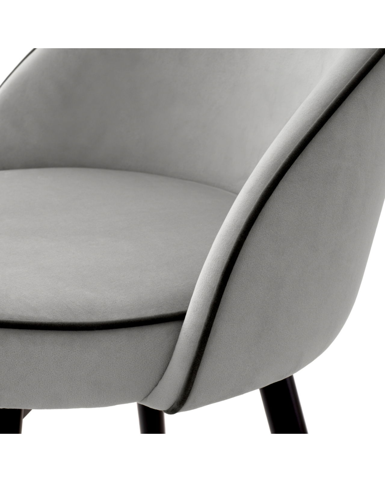 Cooper Counter Stool Roche Light Grey Velvet Set of 2