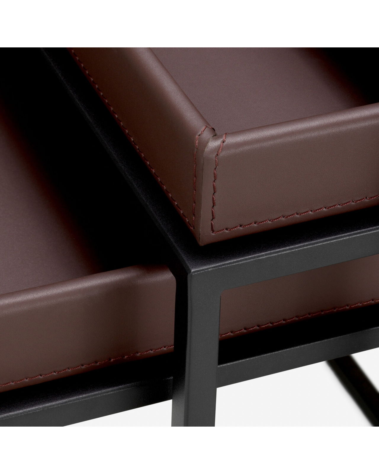 Léonard bijzettafel donkerbruin set van 3