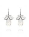 Petite Timo earrings white opal/crystal rhodium