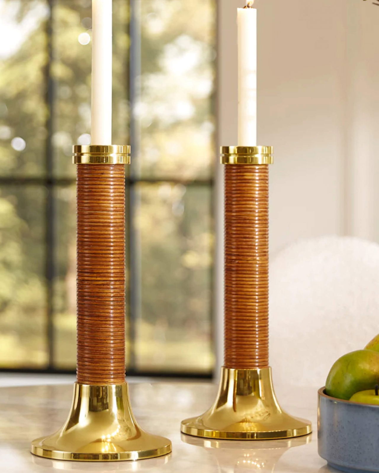 Riviera ljusstakar mässing 2-pack