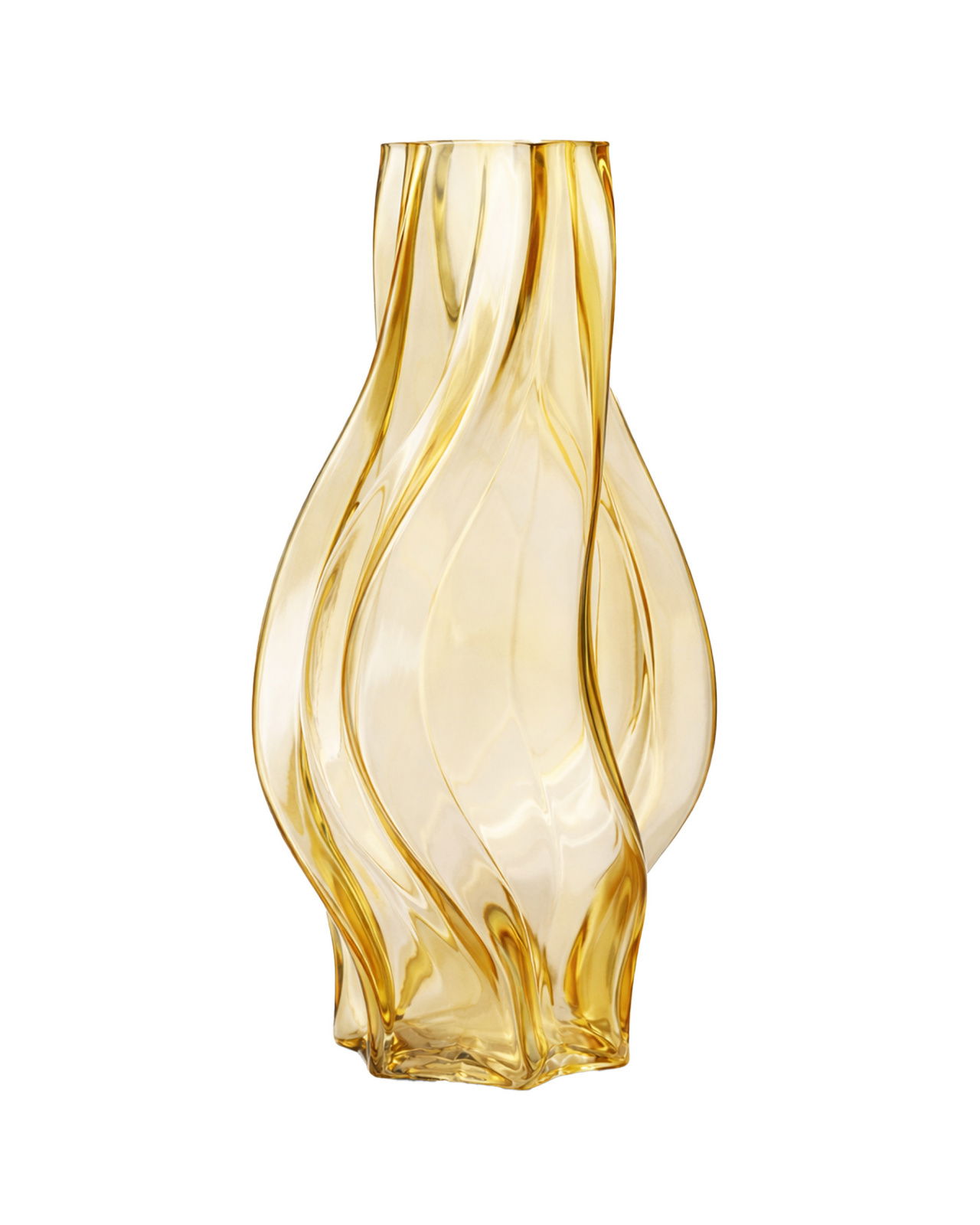 Camden glazen vaas geel