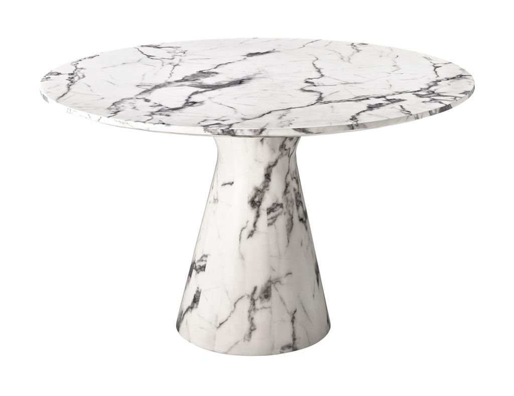 Dining table Turner white faux marble