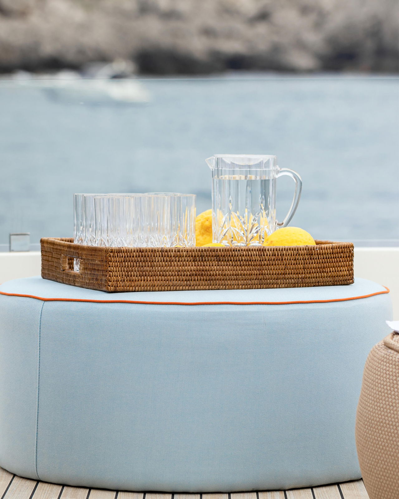 Antique Tablett Rattan