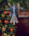 Frost kerstboomdecoratie zilver