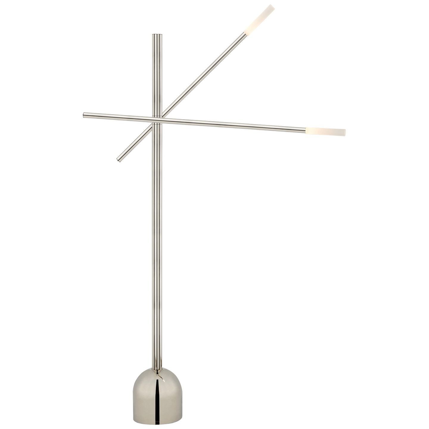 Rousseau Double Boom Arm Floor Lamp Polished Nickel