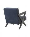 Felippe Leather Armchair Blue Nubuck