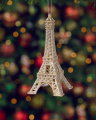 Eiffel Tower Christmas Ornament Champagne