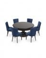 Cardiff Dining Table With Hudson Dining Chair Indigo