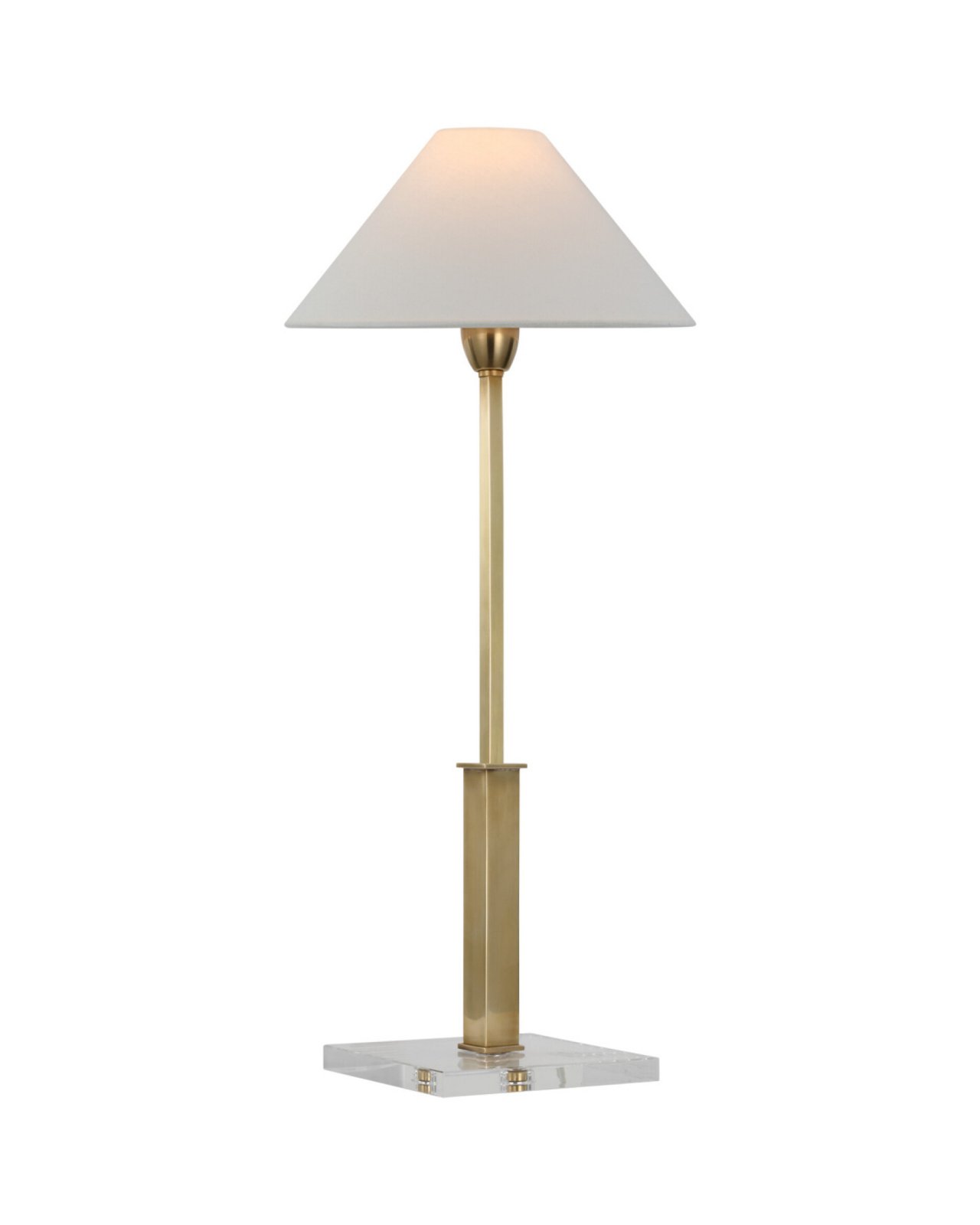 Asher Table Lamp Antique Brass and Crystal