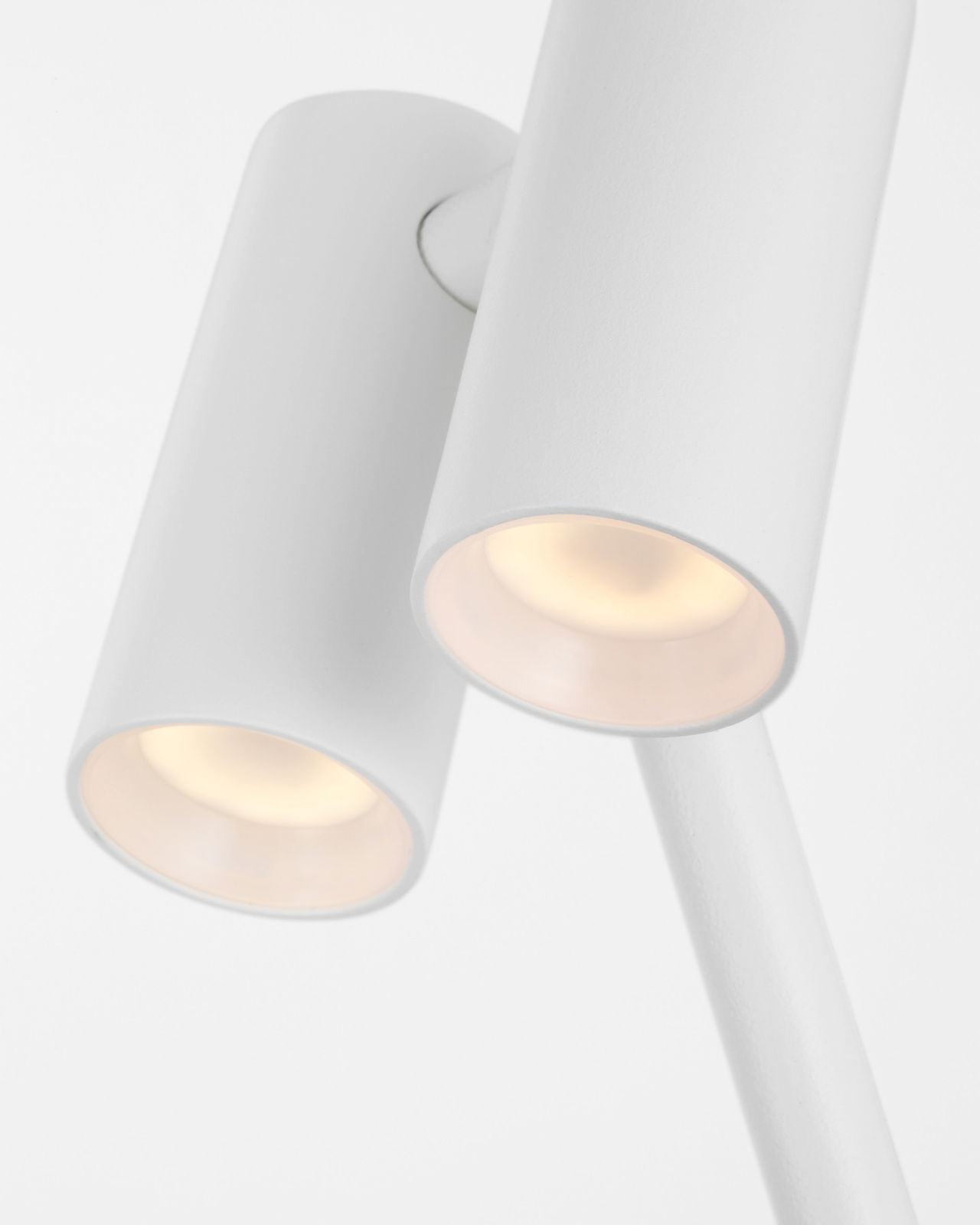 Doppia bordslampa uppladdningsbar vit