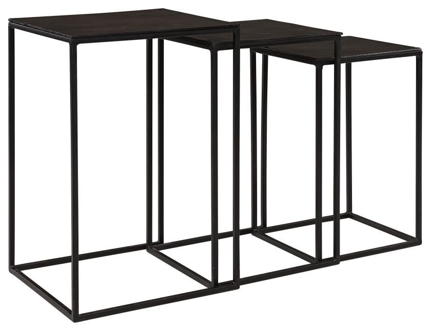 Nova Side Table Black 3-pcs