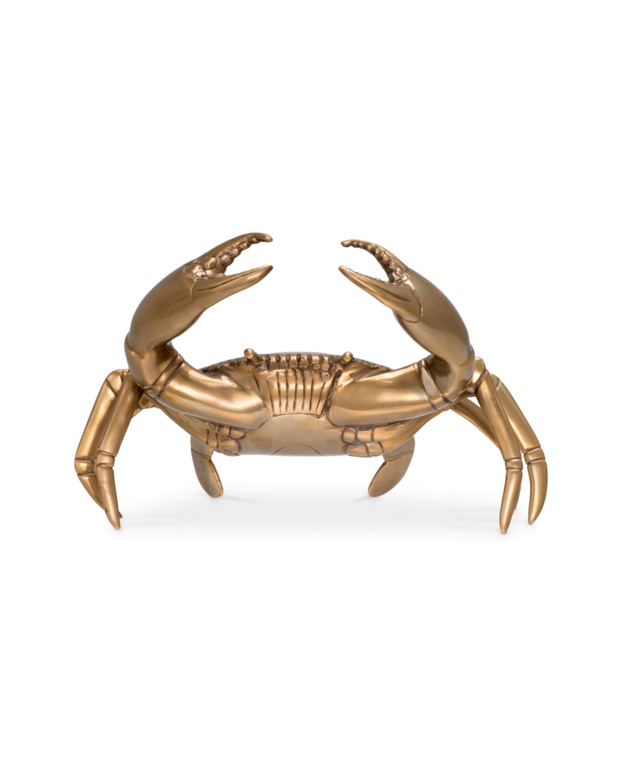 Krabba dekoration antik mässing