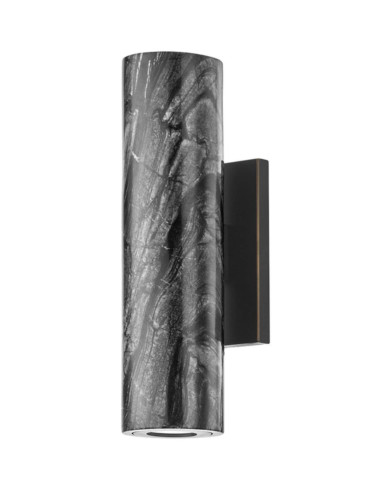 Predock vegglampe black brass