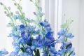 Kunstig Delphinium stilk blå