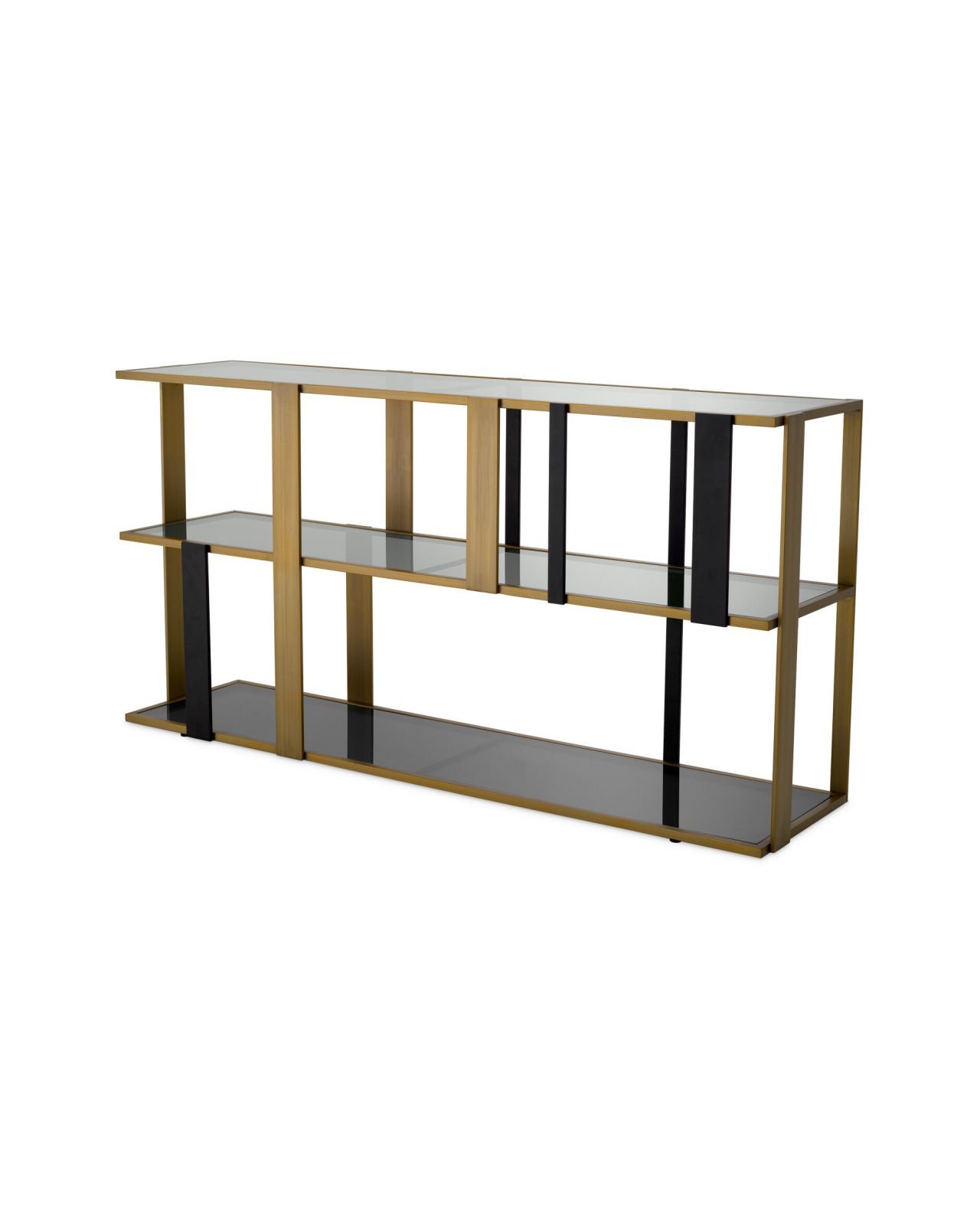 Clio cabinet brushed brass low