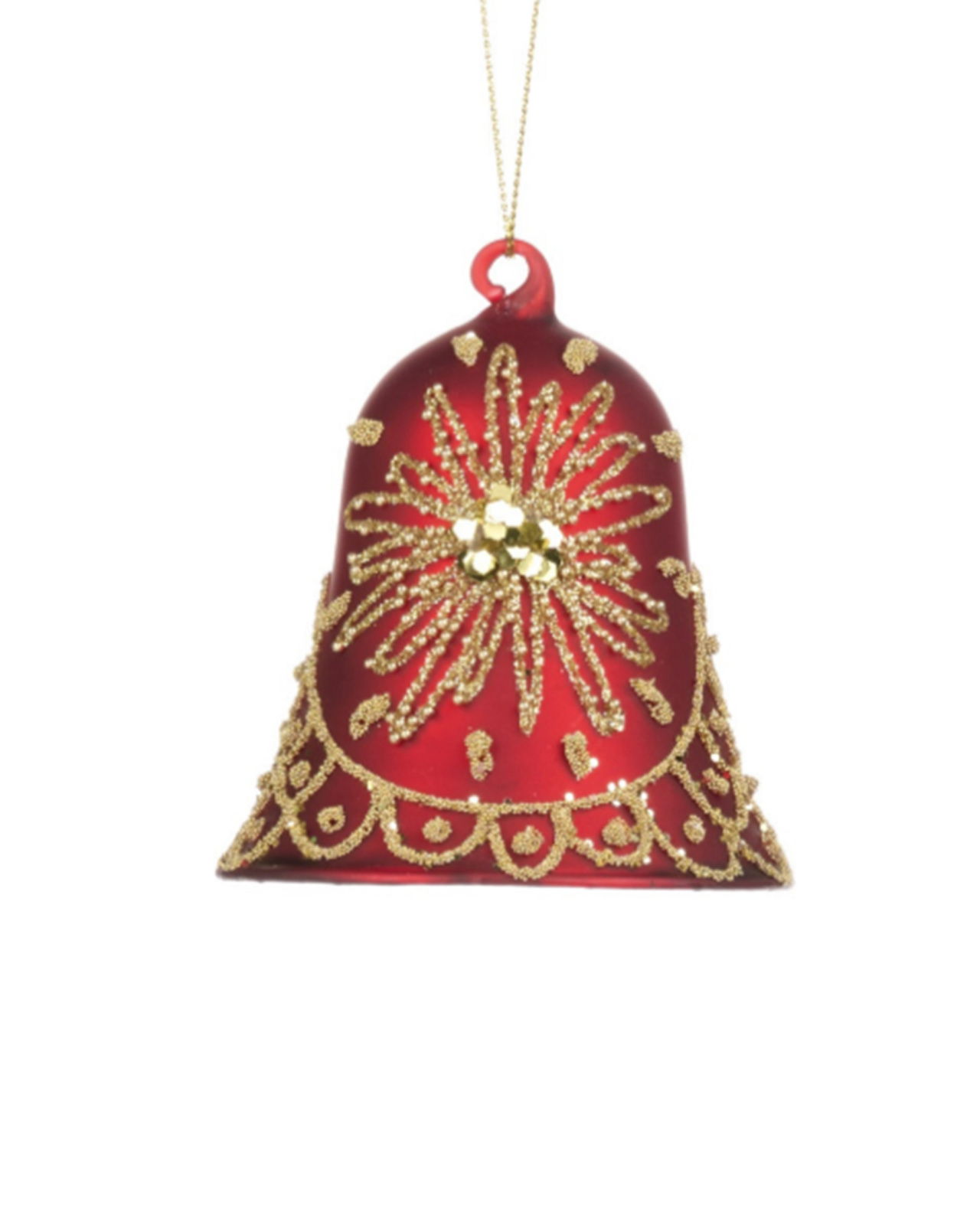 Eloise klok kerstboomdecoratie rood/goud