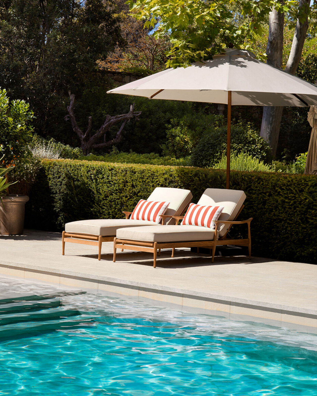 Manzo Sonnenliege Flores Off-White