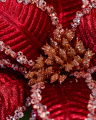 Maisie Flower Christmas Decoration Burgundy 3-pack