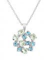 Kassandra necklace blue combo rhodium