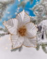 Auriol Flower Christmas Decoration White