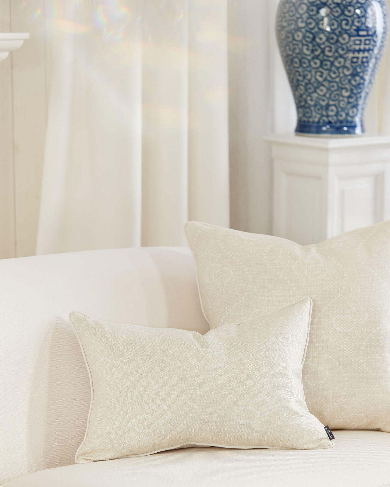 Annaliese Floral cushion cover parchment