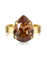 Mini Drop ring ReCreated light smoked topaz