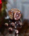 Dice game brown/brass
